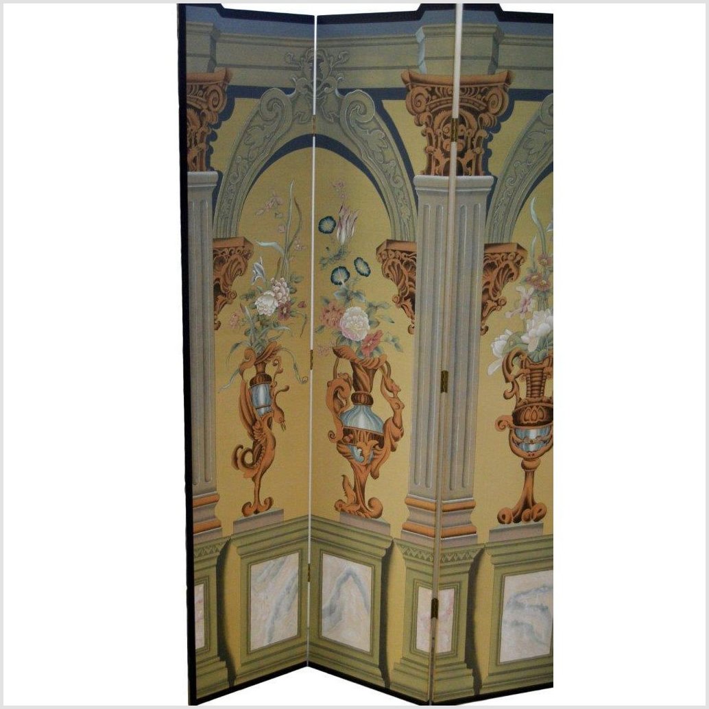 Vintage 4-Panel Roman Art Inspired Screen-1. Asian & Chinese Furniture, Art, Antiques, Vintage Home Décor for sale at FEA Home
