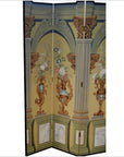 Vintage 4-Panel Roman Art Inspired Screen-1. Asian & Chinese Furniture, Art, Antiques, Vintage Home Décor for sale at FEA Home