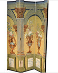Vintage 4-Panel Roman Art Inspired Screen-10. Asian & Chinese Furniture, Art, Antiques, Vintage Home Décor for sale at FEA Home