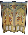 Vintage 4-Panel Roman Art Inspired Screen-12. Asian & Chinese Furniture, Art, Antiques, Vintage Home Décor for sale at FEA Home