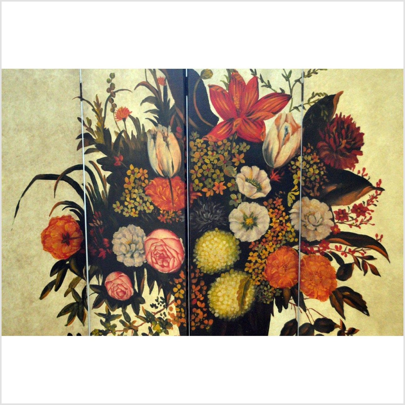 4-Panel Screen with Still-Life Design-2. Asian & Chinese Furniture, Art, Antiques, Vintage Home Décor for sale at FEA Home