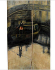 Vintage 4-Panel Painted Screen-6. Asian & Chinese Furniture, Art, Antiques, Vintage Home Décor for sale at FEA Home
