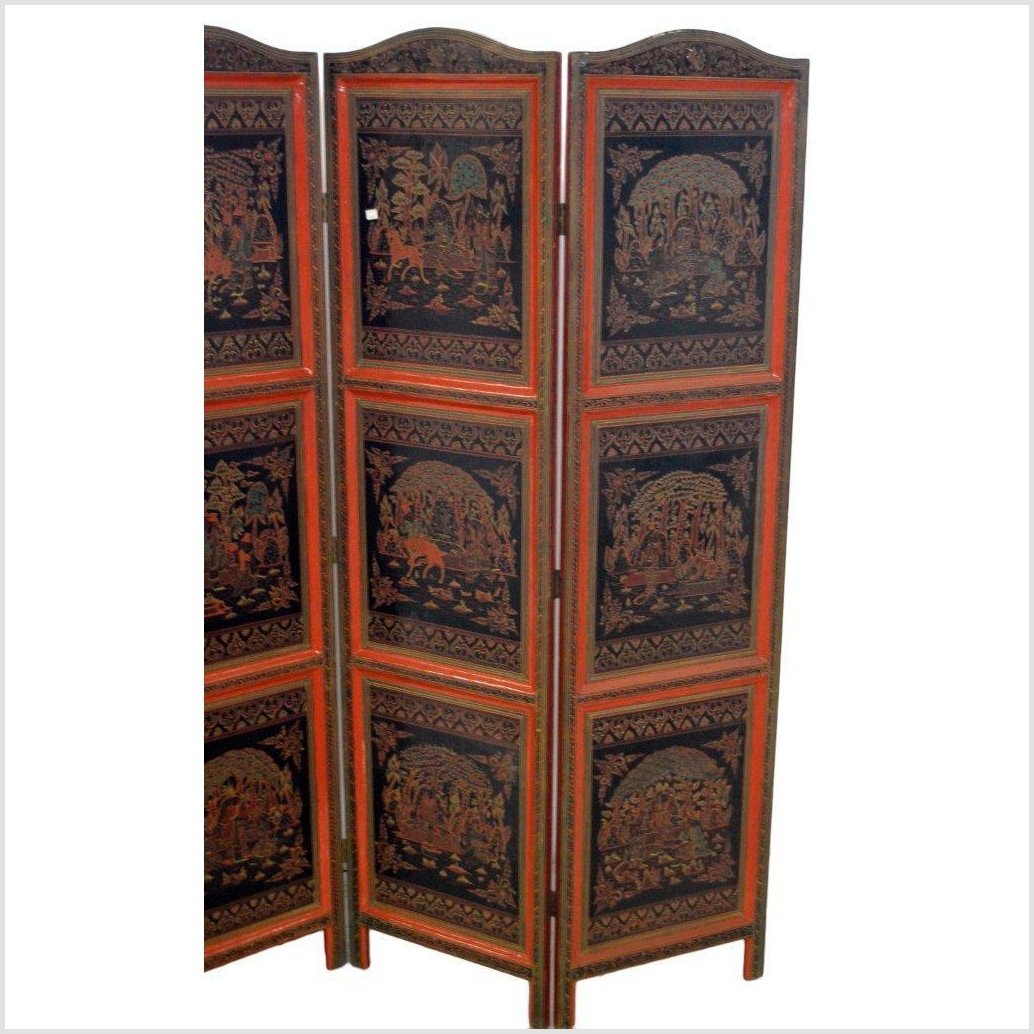4-Panel Middle Eastern Art Inspired Screen-15. Asian &amp; Chinese Furniture, Art, Antiques, Vintage Home Décor for sale at FEA Home