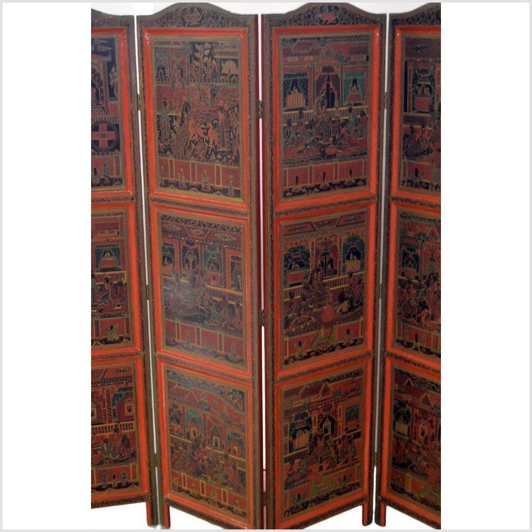 4-Panel Middle Eastern Art Inspired Screen-3. Asian &amp; Chinese Furniture, Art, Antiques, Vintage Home Décor for sale at FEA Home