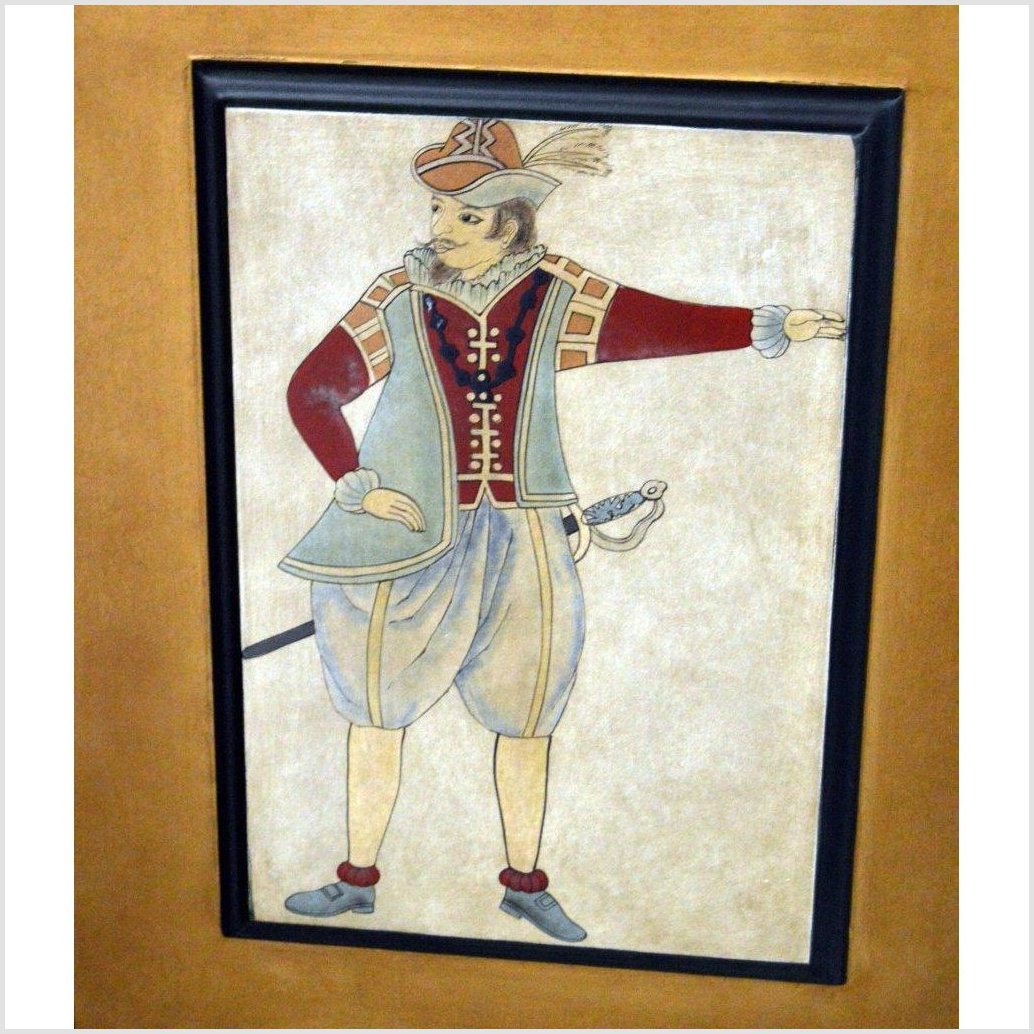4-Panel Screen with Individual Frames of Men from Different Nations-10. Asian &amp; Chinese Furniture, Art, Antiques, Vintage Home Décor for sale at FEA Home