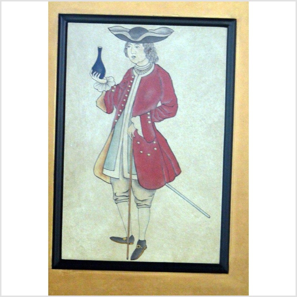 4-Panel Screen with Individual Frames of Men from Different Nations-11. Asian &amp; Chinese Furniture, Art, Antiques, Vintage Home Décor for sale at FEA Home