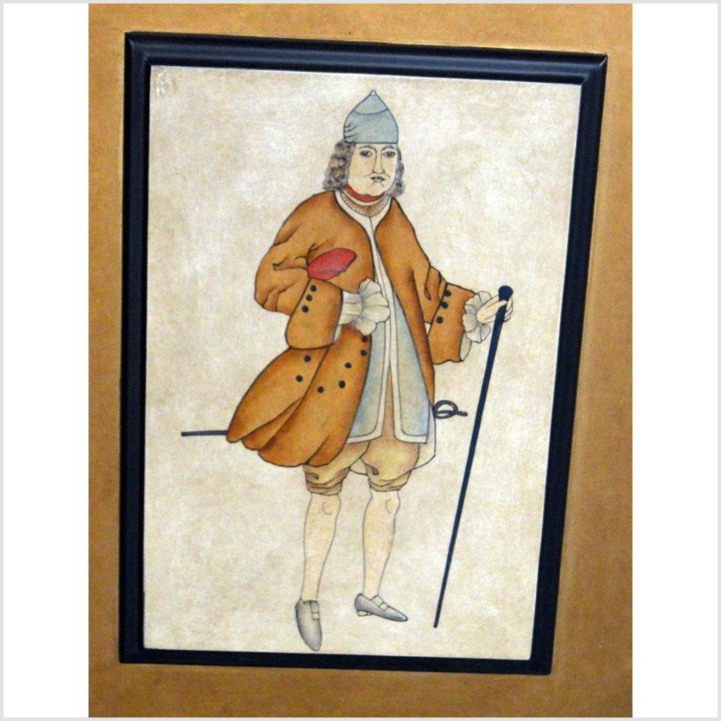 4-Panel Screen with Individual Frames of Men from Different Nations-14. Asian &amp; Chinese Furniture, Art, Antiques, Vintage Home Décor for sale at FEA Home