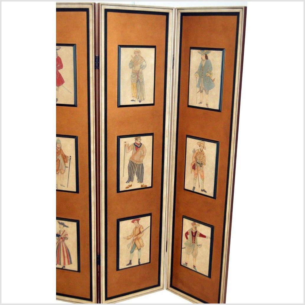 4-Panel Screen with Individual Frames of Men from Different Nations-YN2855 / YN2881-2. Asian & Chinese Furniture, Art, Antiques, Vintage Home Décor for sale at FEA Home