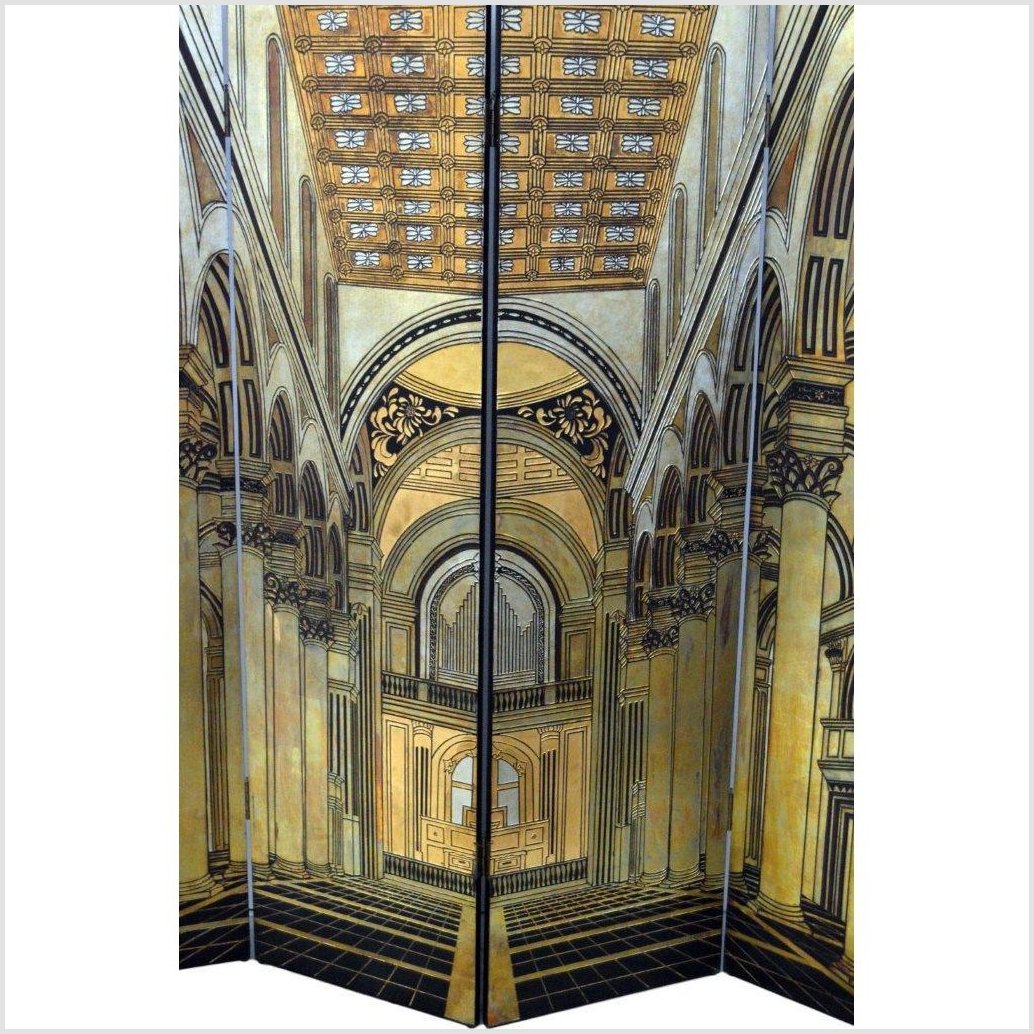 4-Panel Screen Designed with Roman Architectural Arches-2. Asian & Chinese Furniture, Art, Antiques, Vintage Home Décor for sale at FEA Home