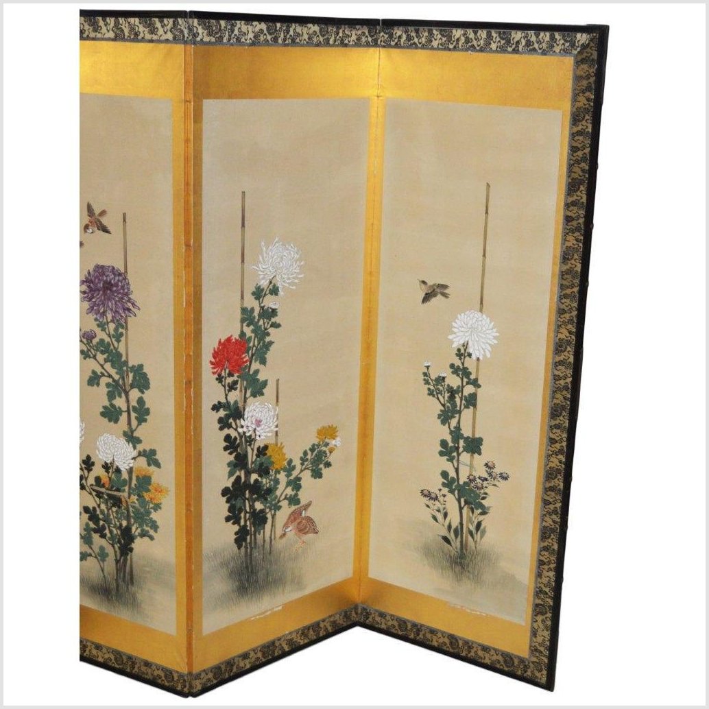 6-Panel Japanese Style Screen Painted with Cherry Blossom Design-2. Asian & Chinese Furniture, Art, Antiques, Vintage Home Décor for sale at FEA Home
