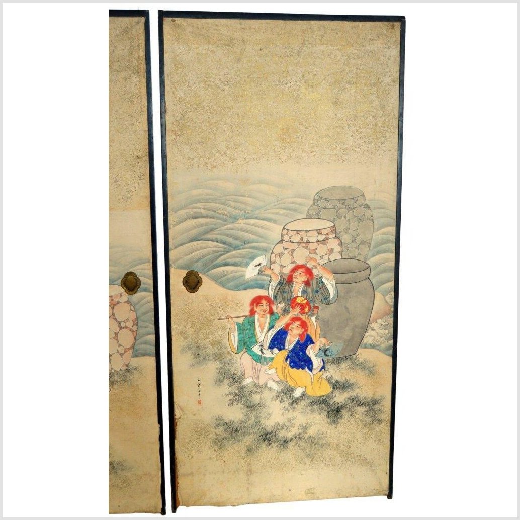 2-Panel Screen Showing Fictional Characters-3. Asian &amp; Chinese Furniture, Art, Antiques, Vintage Home Décor for sale at FEA Home