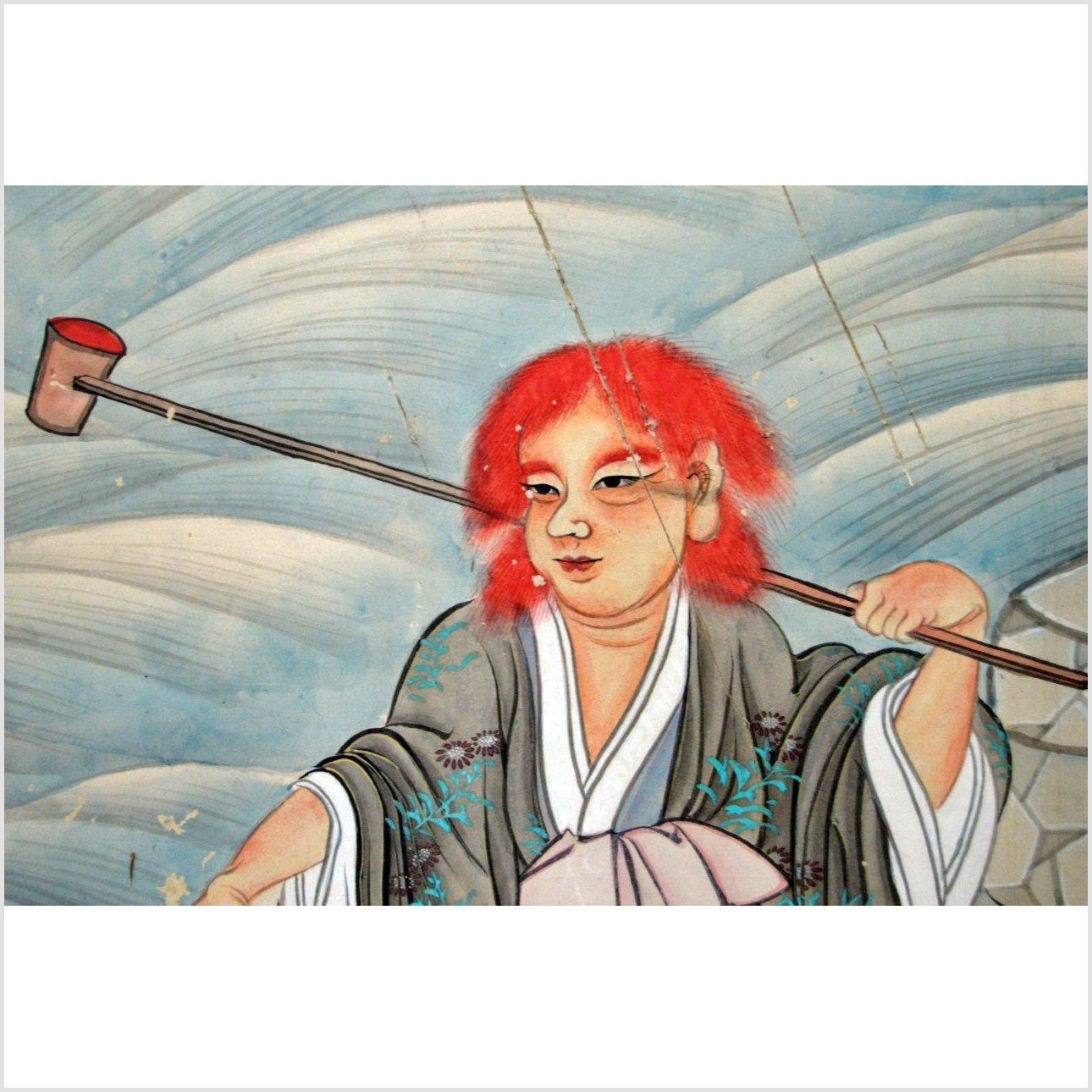 2-Panel Screen Showing Fictional Characters-9. Asian &amp; Chinese Furniture, Art, Antiques, Vintage Home Décor for sale at FEA Home