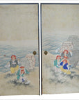 2-Panel Screen Showing Fictional Characters-1. Asian & Chinese Furniture, Art, Antiques, Vintage Home Décor for sale at FEA Home