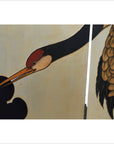 4-Panel Japanese Style Screen Designed with Cranes-10. Asian & Chinese Furniture, Art, Antiques, Vintage Home Décor for sale at FEA Home