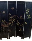 4-Panel Japanese Style Screen Designed with Cranes-11. Asian & Chinese Furniture, Art, Antiques, Vintage Home Décor for sale at FEA Home