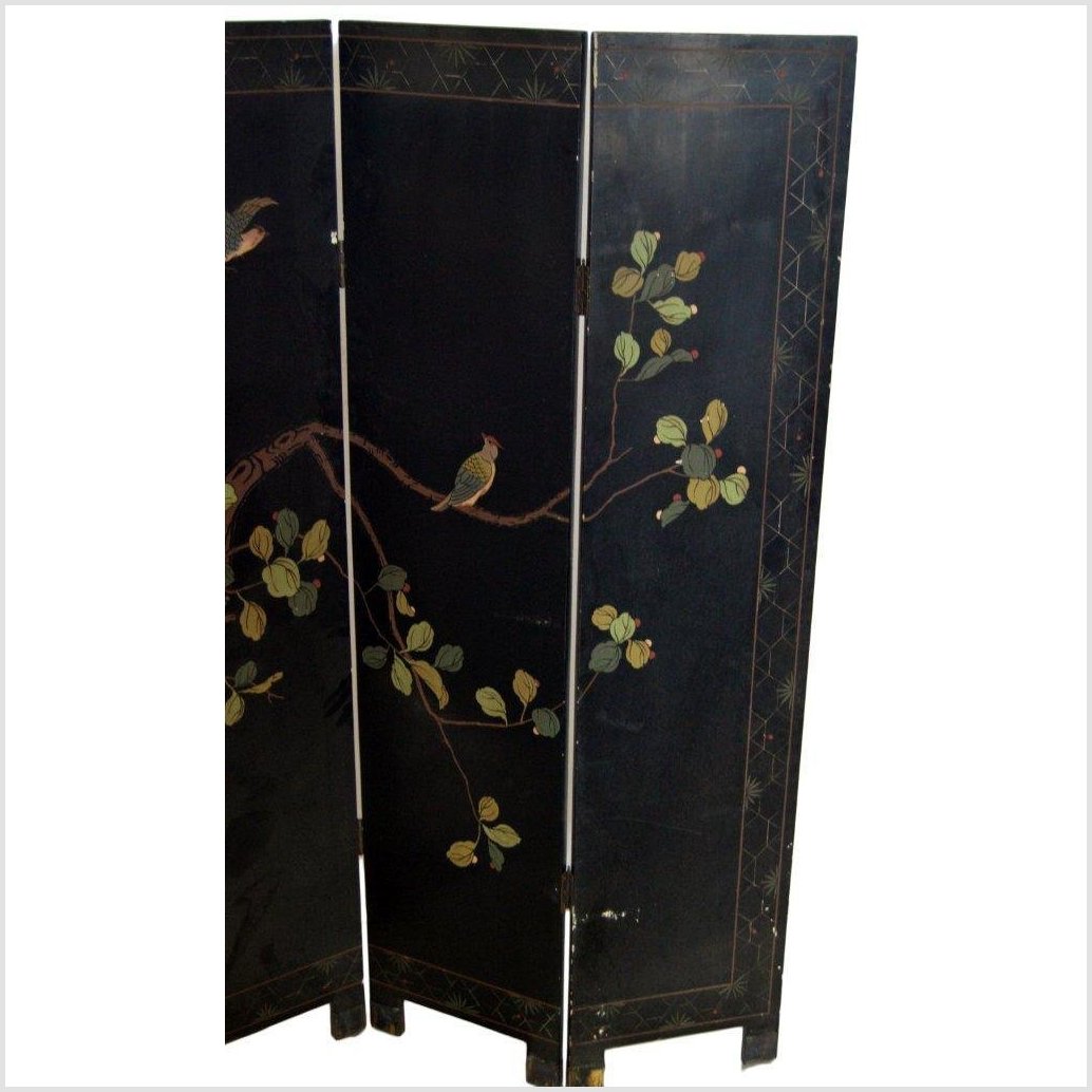 4-Panel Japanese Style Screen Designed with Cranes-12. Asian &amp; Chinese Furniture, Art, Antiques, Vintage Home Décor for sale at FEA Home