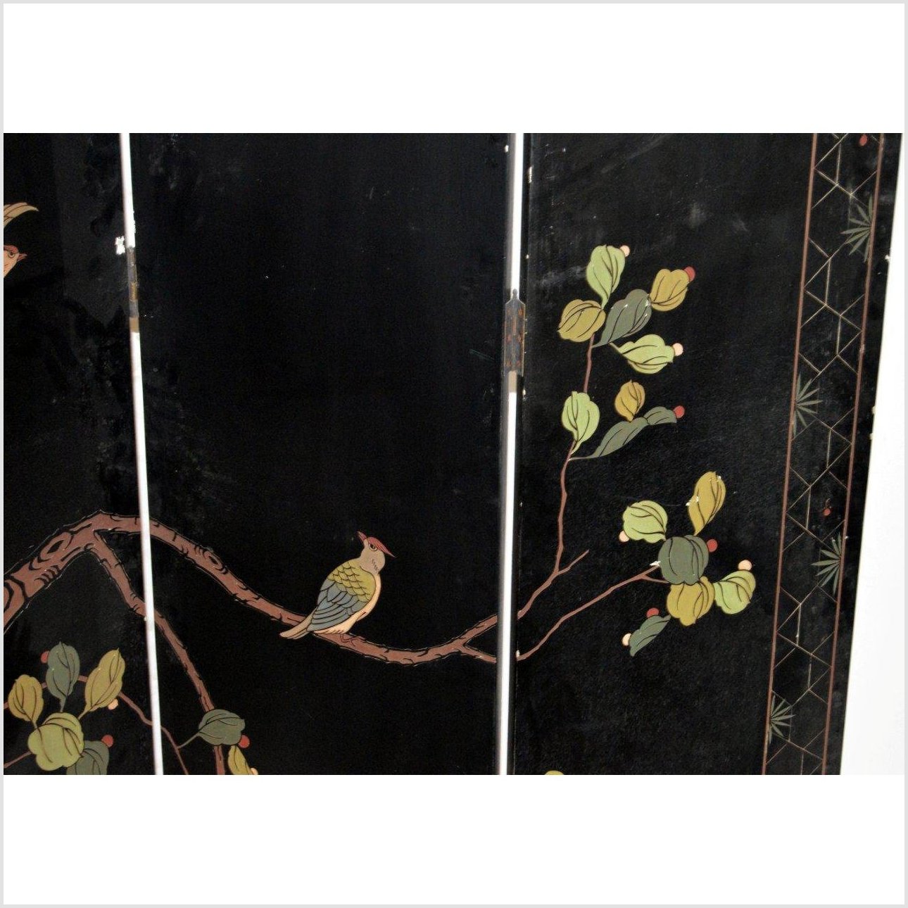 4-Panel Japanese Style Screen Designed with Cranes-15. Asian &amp; Chinese Furniture, Art, Antiques, Vintage Home Décor for sale at FEA Home