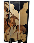 4-Panel Japanese Style Screen Designed with Cranes-2. Asian & Chinese Furniture, Art, Antiques, Vintage Home Décor for sale at FEA Home