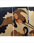4-Panel Japanese Style Screen Designed with Cranes-4. Asian & Chinese Furniture, Art, Antiques, Vintage Home Décor for sale at FEA Home
