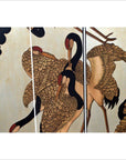 4-Panel Japanese Style Screen Designed with Cranes-5. Asian & Chinese Furniture, Art, Antiques, Vintage Home Décor for sale at FEA Home
