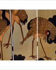 4-Panel Japanese Style Screen Designed with Cranes-6. Asian & Chinese Furniture, Art, Antiques, Vintage Home Décor for sale at FEA Home