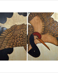 4-Panel Japanese Style Screen Designed with Cranes-7. Asian & Chinese Furniture, Art, Antiques, Vintage Home Décor for sale at FEA Home