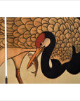 4-Panel Japanese Style Screen Designed with Cranes-9. Asian & Chinese Furniture, Art, Antiques, Vintage Home Décor for sale at FEA Home