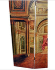 3-Panel Screen Painted with Palace Throne Area Scene-3. Asian & Chinese Furniture, Art, Antiques, Vintage Home Décor for sale at FEA Home