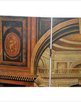 3-Panel Screen Painted with Palace Throne Area Scene-7. Asian & Chinese Furniture, Art, Antiques, Vintage Home Décor for sale at FEA Home
