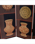 4-Panel Screen with Pottery and Plates Design-10. Asian & Chinese Furniture, Art, Antiques, Vintage Home Décor for sale at FEA Home