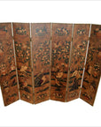 6-Panel Screen with Flowers, Birds and Roosters-1. Asian & Chinese Furniture, Art, Antiques, Vintage Home Décor for sale at FEA Home