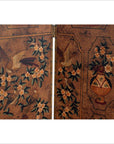 6-Panel Screen with Flowers, Birds and Roosters-7. Asian & Chinese Furniture, Art, Antiques, Vintage Home Décor for sale at FEA Home
