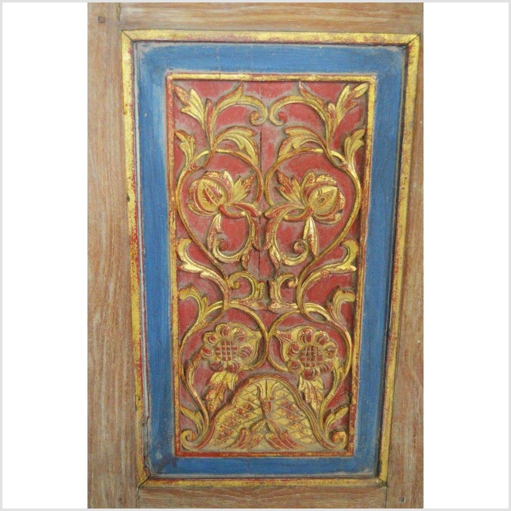 6-Panel Carved Wooden Screen with Indian Calligraphic Inscriptions-6. Asian &amp; Chinese Furniture, Art, Antiques, Vintage Home Décor for sale at FEA Home
