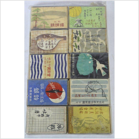 Set of Antique Japanese Matchbooks-YNEX007-1. Asian & Chinese Furniture, Art, Antiques, Vintage Home Décor for sale at FEA Home