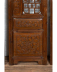 Set of Four Carved Elm Screen Panels with Fretwork, Foliage and Floral Motifs-14. Asian & Chinese Furniture, Art, Antiques, Vintage Home Décor for sale at FEA Home