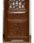 Set of Four Carved Elm Screen Panels with Fretwork, Foliage and Floral Motifs-16. Asian & Chinese Furniture, Art, Antiques, Vintage Home Décor for sale at FEA Home