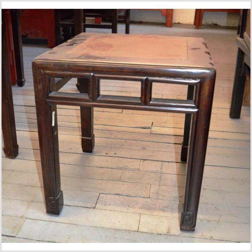 Side Table - Inset Burl-2. Asian & Chinese Furniture, Art, Antiques, Vintage Home Décor for sale at FEA Home
