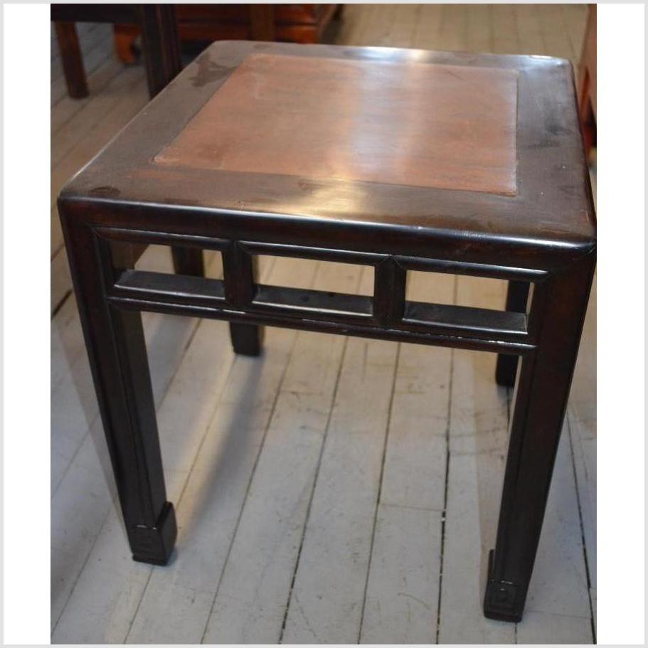 Side Table - Inset Burl-1. Asian & Chinese Furniture, Art, Antiques, Vintage Home Décor for sale at FEA Home