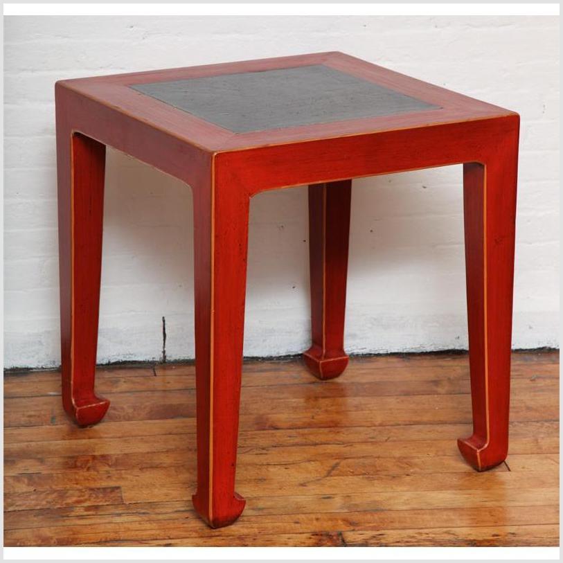Side Table with Antique Inset Top-2. Asian & Chinese Furniture, Art, Antiques, Vintage Home Décor for sale at FEA Home