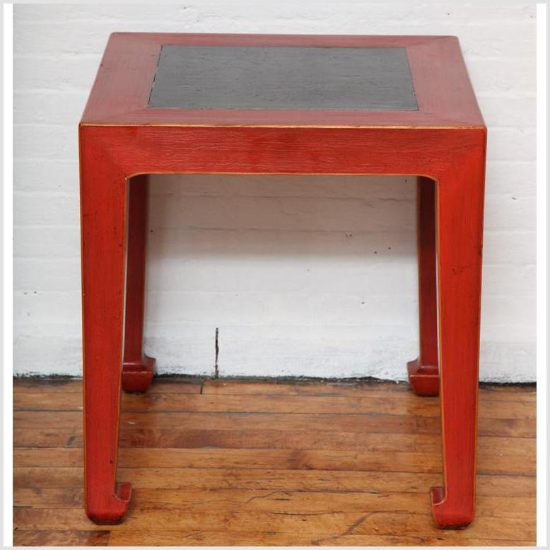 Side Table with Antique Inset Top