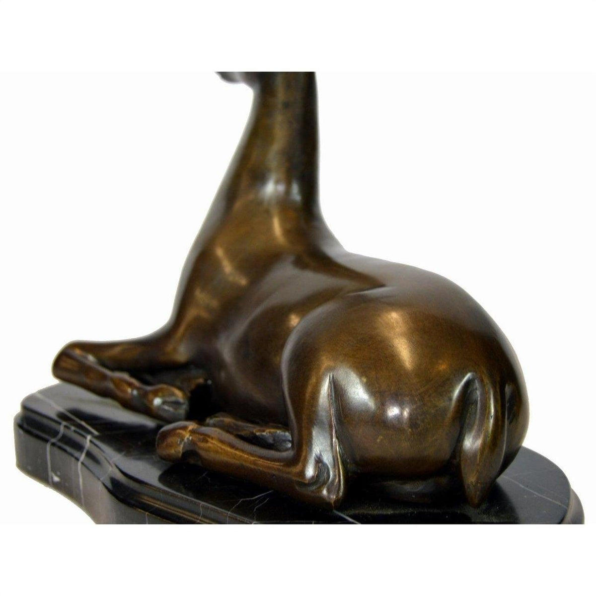 Sitting Deer Bronze Sculpture-9. Asian &amp; Chinese Furniture, Art, Antiques, Vintage Home Décor for sale at FEA Home