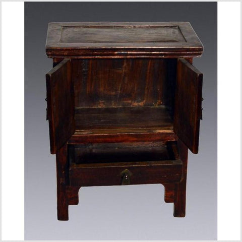 Small  Chinese Elmwood Side Table 