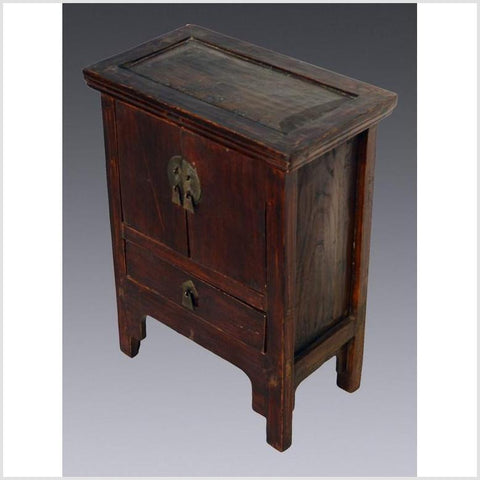 Small Chinese Elmwood Side Table-YN3438-4. Asian & Chinese Furniture, Art, Antiques, Vintage Home Décor for sale at FEA Home