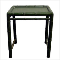 Small Green Bamboo Side Table