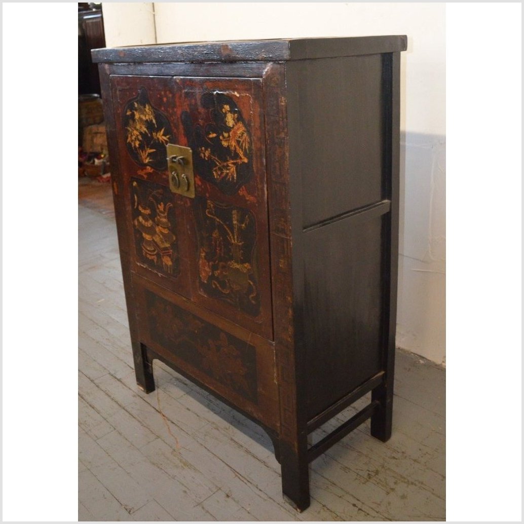 Small Hand Painted Cabinet-4. Asian &amp; Chinese Furniture, Art, Antiques, Vintage Home Décor for sale at FEA Home