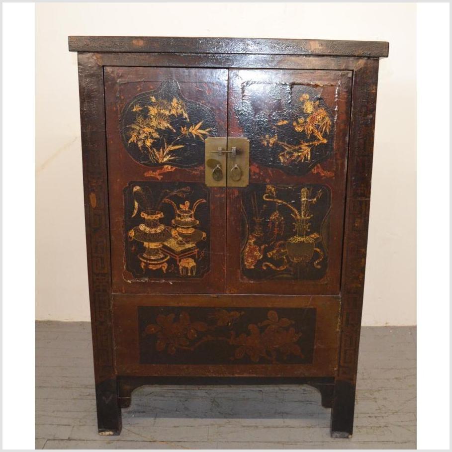 Small Hand Painted Cabinet-6. Asian &amp; Chinese Furniture, Art, Antiques, Vintage Home Décor for sale at FEA Home