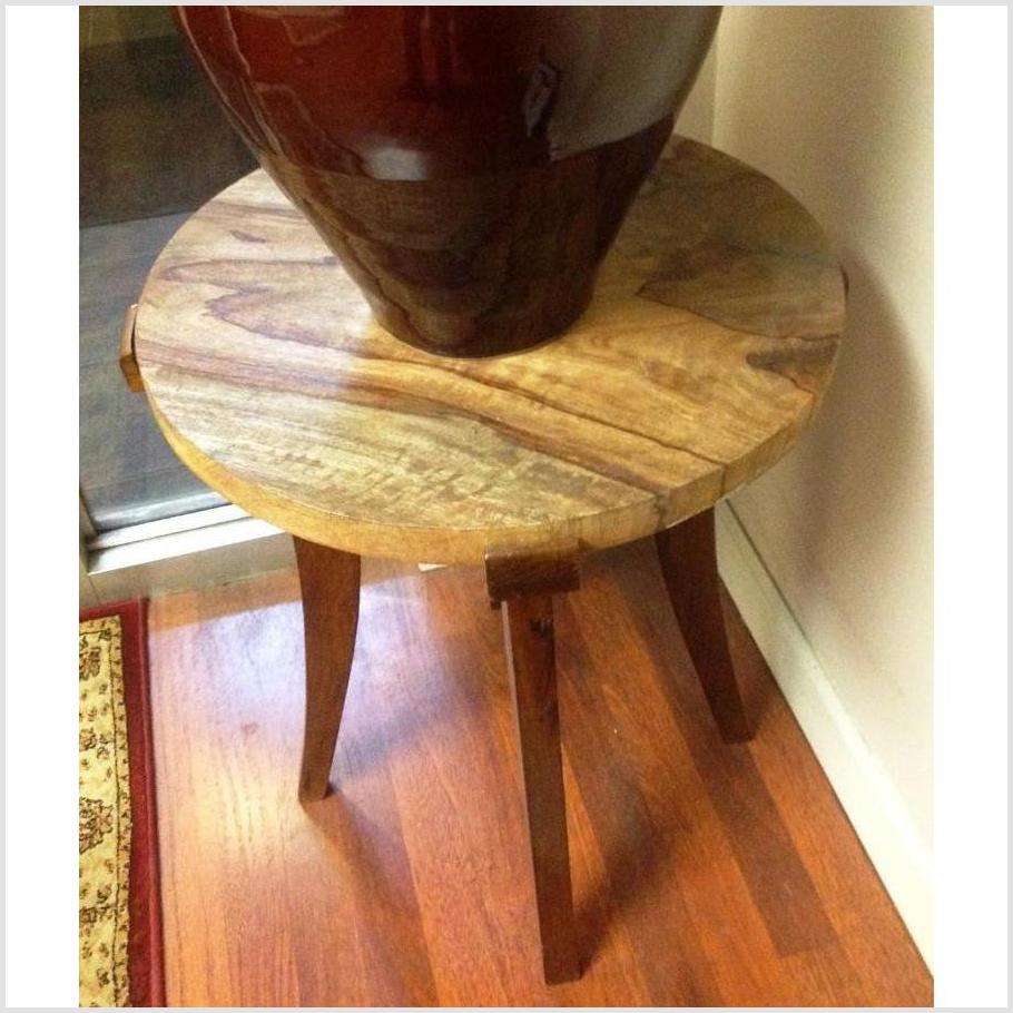Small Round Mango Wood Table-1. Asian & Chinese Furniture, Art, Antiques, Vintage Home Décor for sale at FEA Home
