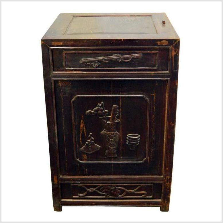 Antique Carved Side Cabinet-10. Asian &amp; Chinese Furniture, Art, Antiques, Vintage Home Décor for sale at FEA Home