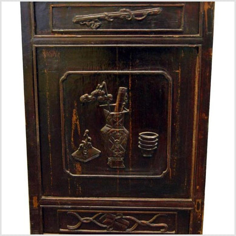 Antique Carved Side Cabinet-YN3904-11. Asian & Chinese Furniture, Art, Antiques, Vintage Home Décor for sale at FEA Home