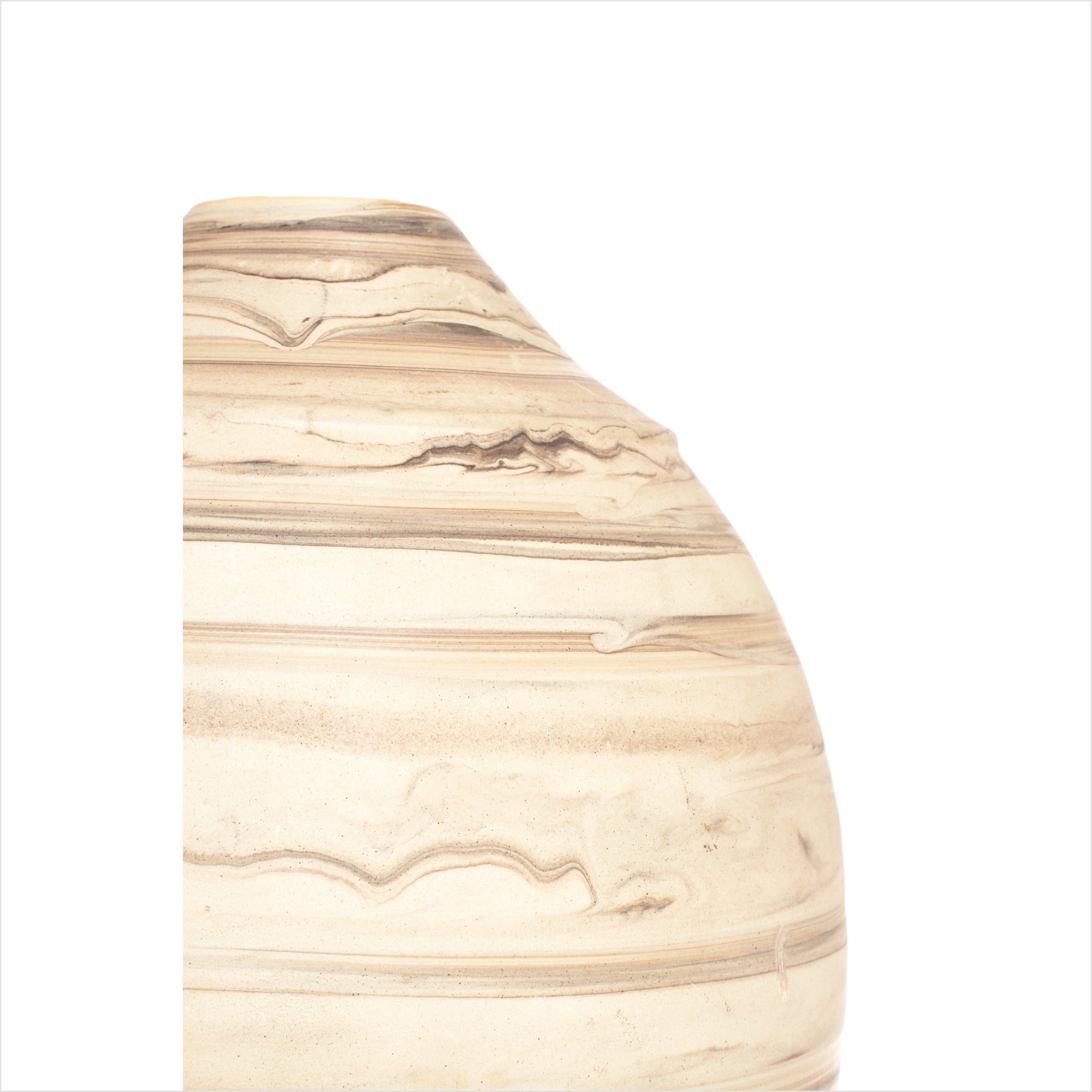 Small Swirl Print Thai Vase-2. Asian & Chinese Furniture, Art, Antiques, Vintage Home Décor for sale at FEA Home